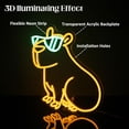 thumbnail image 4 of Letrero de neón CKTBLEY Capybara con gafas LED amarillo y verde, 4 of 7