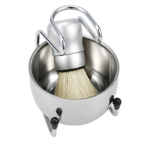 3 in 1 Men's Shaving Set Shaving Brush + Shaving Stand + Soap Bowl for Badger Hair Cleaning Male Shaving (Best Shaving Brush Kit)