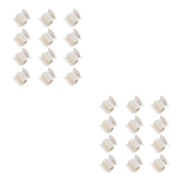pitrice 1/2/3 12pcs Salon Chaud Rouleau Colorant Perm Isolation Clips Pinces Multi-Dentées Outils de Coiffure Imperméables Accessoires de Cheveux Blanc 2PCS