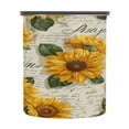 thumbnail image 2 of 17OZ Food Storage Can - Keep Coffee Tea Flour & More Fresh - Ideal for Cereal Nuts & Pet Food Vintage Paper with Sunflowers, 2 of 9