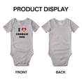 thumbnail image 3 of I Heart Chorkie Dog Funny Baby Romper (Gray, 12-18 Months), 3 of 5