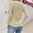 thumbnail image 6 of Hueook Womens Spring Tops Oversized Peplum Tops Women's Long Sleeve Top Temperament Splicing Fake Two-piece Long Sleeved T-shirt Fashionable Waist Cinching and Basic Shirt Beige L, 6 of 7