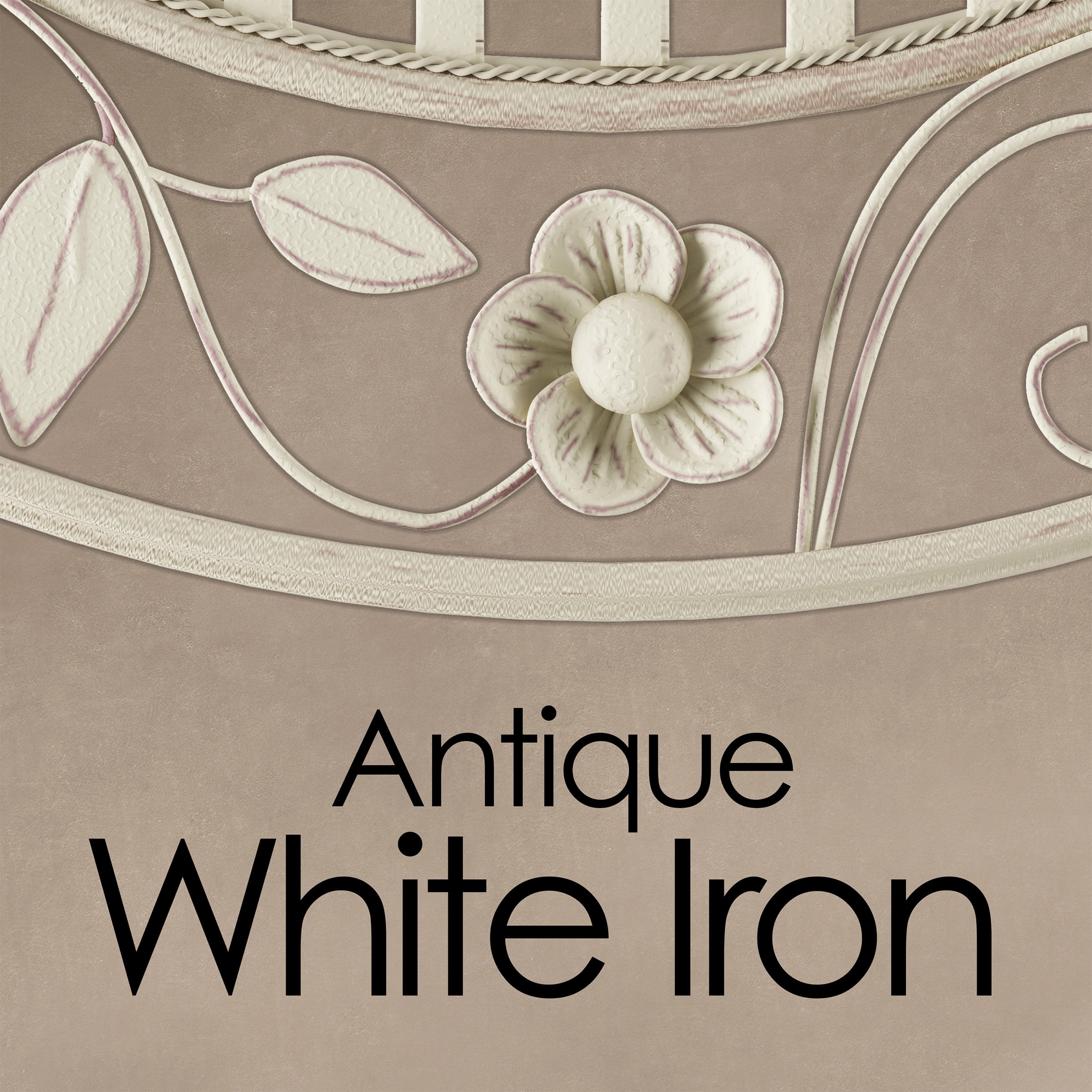 Somerset Home 3-piece Wrought Iron Folding Bistro Set with Lattice and leaf Design, White