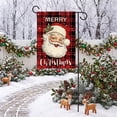 thumbnail image 2 of Sm:)e Christmas Garden Flag 12 x 18 Inch, Buffalo Check Plaid Santa Claus Winter Flags Vertical Double Sided, 2 of 8
