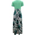 thumbnail image 4 of WEANT Women's Cocktail Dresses Wedding Guest Dresses for Women 2024 Crewneck Spring Dresses Trendy Floral Dresses for Women Elegant Short Sleeve Cocktail Dresses for Women Long Summer Dresses Green M, 4 of 5