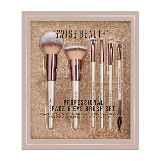 Swiss Beauty Professional Face & Eye Makeup Brushes Set