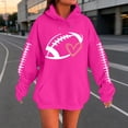thumbnail image 4 of LIZUOJUN Football Sweatshirt for Women Oversized Hooded Pullover with Pockets Soft Cotton Blend Casual Game Day Outfits for Women Fall Winter L, 4 of 9