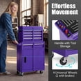 thumbnail image 6 of Costway 2 in 1 Tool Chest & Cabinet with Sliding Drawers Rolling Garage Organizer Purple Purple, 6 of 10