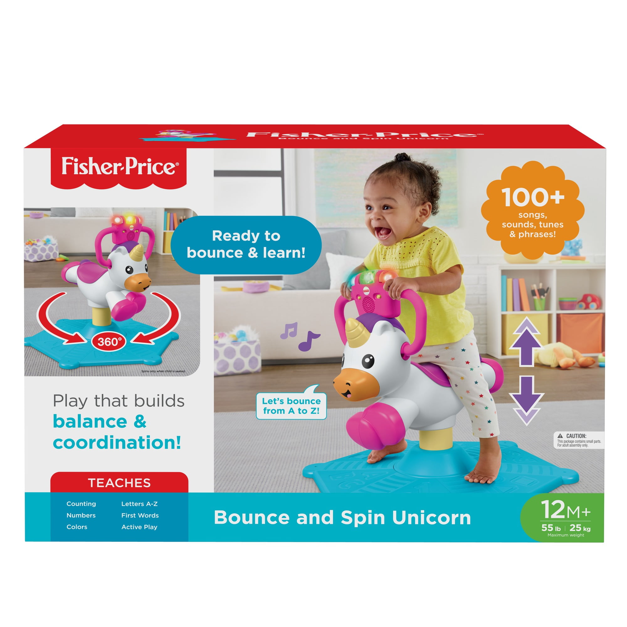 Fisher-Price Bounce and Spin Unicorn 