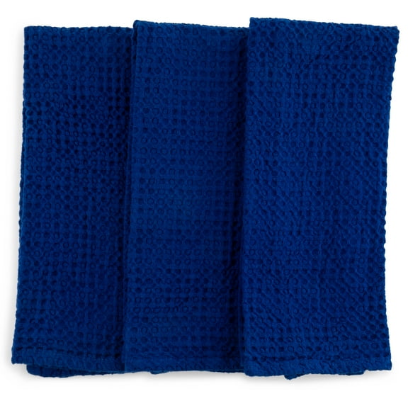 Thyme & Table Blue Cotton Waffle Kitchen Towels (3 Count)