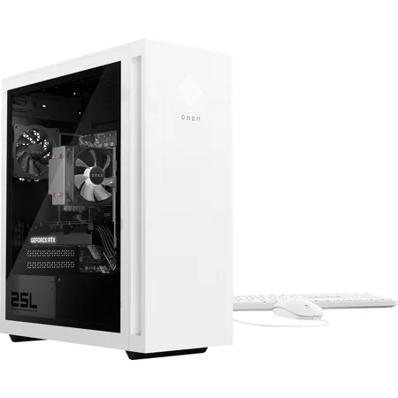 HP OMEN - 25L Gaming Desktop - Intel Core i7-14700F - 32GB DDR5 Memory - NVIDIA GeForce RTX 4060 Ti - 2TB SSD - Snow White