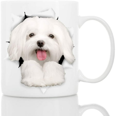 

Funny Maltese Dog Mug - Ceramic Funny Coffee Mug - Perfect Dog Lover Gift - Cute Novelty Coffee Mug Present - Great Birthday or Christmas Surprise for Friend or Coworker Men and Women (11oz)
