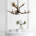 thumbnail image 3 of JONATHAN Y Speller 27" Adjustable Resin Antler 3-Light LED Chandelier, Brown, JYL6303A, 3 of 10