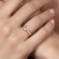 thumbnail image 4 of Gem Stone King 18K Rose Gold Plated Silver White Moissanite Infinity Ring for Women (0.40 Cttw, Heart Shape 4MM, Gemstone Birthstone, Size 7), 4 of 6
