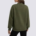 thumbnail image 5 of Women's Fleece Jacket Long Sleeve Comfy Casual Fall Coat Zip up Warm Winter Outerwear with Pockets New Light Fall Jacket Women Casual Army Green S, 5 of 6