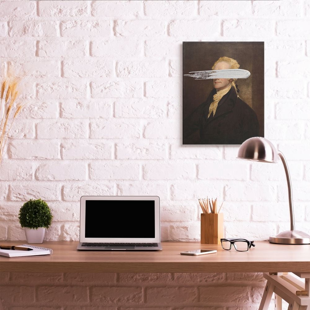 Stupell Industries Paint Censored Hamilton Portrait Classical Design Designed by Jennifer Goldberger