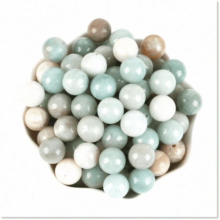 100pcs 6mm Natural ite Gemstones - High-Quality Loose Spacer Round Stone Beads for Exquisite Jewelry Making - Necklaces, Bracelets