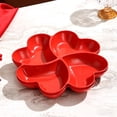 thumbnail image 4 of Red Divided Snack Platter with Multi-Tier Design, Perfect for Parties, Festivals, Picnics, and Home & Travel Use, 4 of 5