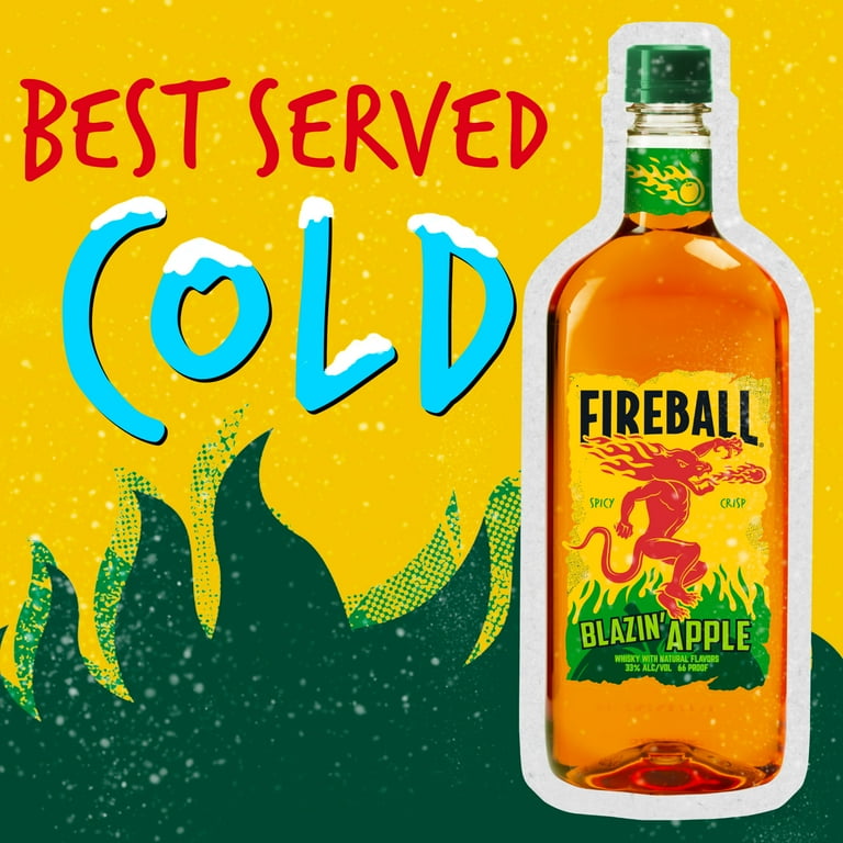 Fireball Blazin Apple Cinnamon Whisky, 750ml, 66 Proof, Plastic