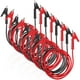 thumbnail image 1 of 8 cables puente con pinzas de cocodrilo, cables de prueba eléctricos, cables con pinzas de cocodrilo, pinzas de cocodrilo de doble extremo para pruebas con multímetro, 1 of 7