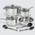 thumbnail image 2 of Excel Steel 10 Piece Stainless Steel Cookware Set with Tools, 2 of 7