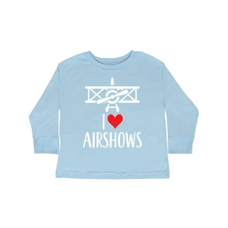 

Inktastic I Love Airshows Gift Toddler Boy or Toddler Girl Long Sleeve T-Shirt