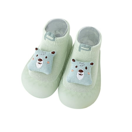 

Toddler Shoes Boys Girls Animal Cartoon Socks Shoes Fleece Warmthe Floor Socks Non Slip Prewalker Shoes