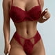 thumbnail image 4 of Ropa interior sexy de dos piezas con hebilla frontal de encaje y estilo europeo y estadounidense, 4 of 5