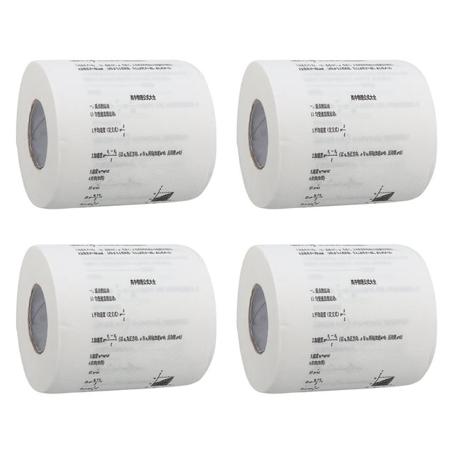 4 Rolls Chemical Physics Formula Printed Toilet Tissue Funny Toilet Tissue
