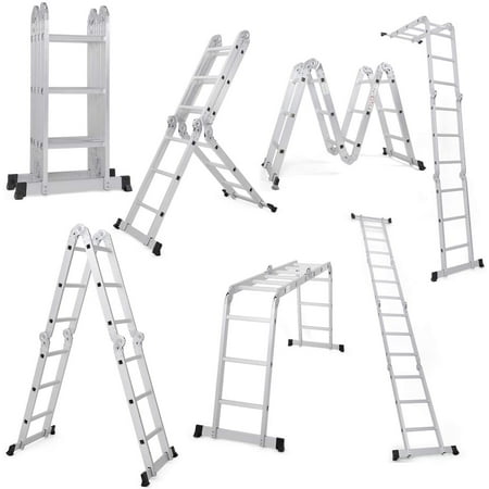 Ktaxon 12.5FT 330lb. Step Platform Foldable Scaffold Ladder