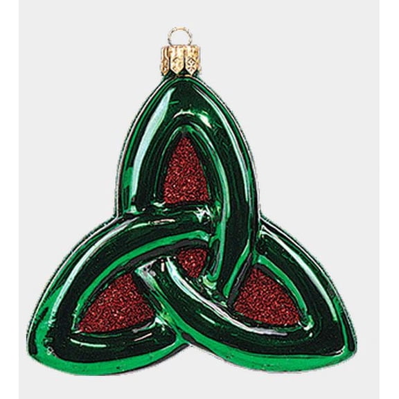 Irish Triple Trinity Knot Triquetra Polish Glass Christmas Ornament Decoration