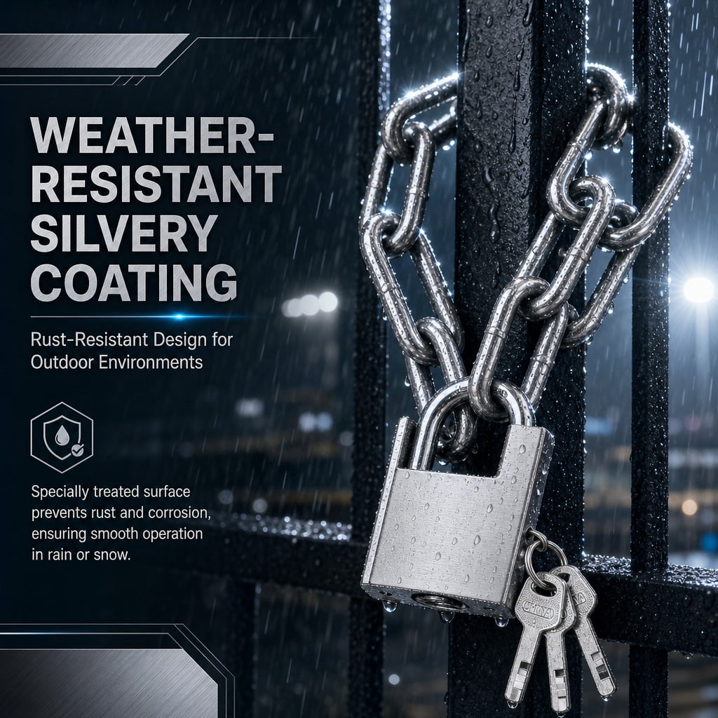 Security Chain Lock, 31 inch Heavy Duty 8mm Thick Chain and Lock, Galvanized Anti-Rust and Anti-Theft Chain and Padlock - Chain Lock for Bike, Bicycle, Scooter, Motorcycle, Door, Gate, Fence