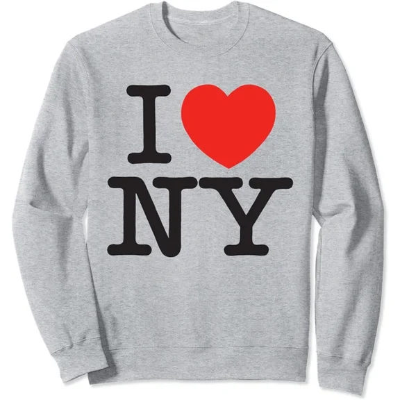 DOVU I Love Ny Love New York Heart Love Ny New York Unisex Crewneck Sweatshirt Trendy Sweatshirt, Birthday Gift