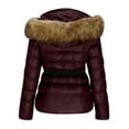 thumbnail image 5 of Uootdi Winter Clothing for Women Zip Up Quilted Hooded Jackets for Women Thick Warm Puffer Padded Long Sleeve Outerwear, 5 of 8