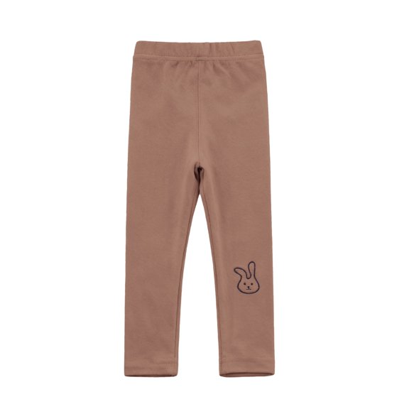 EnJoCho Baby Girls Leggings Soli𝖽 Basic Elastic Pull-On Stretch Pants Simple Bottoms For Toddler Girls Daily Outings Home Play Versatile Everyday Relaxed Casual Outfit