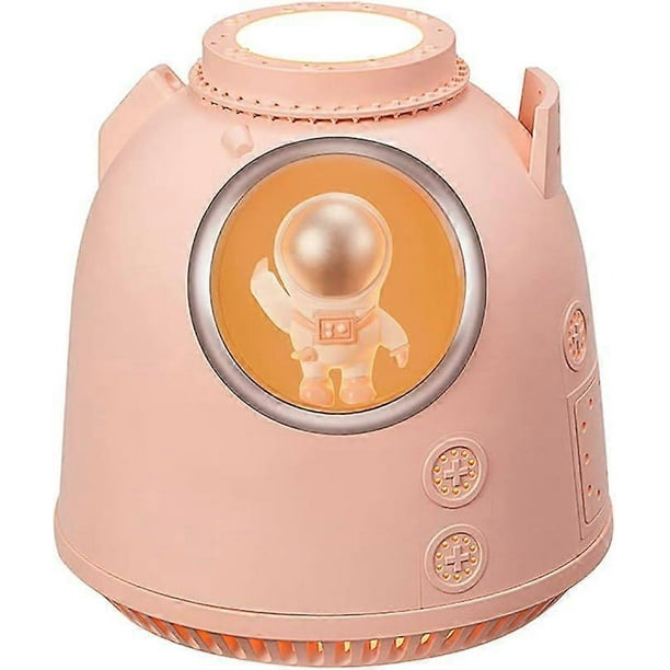 Mini Humidifier - Portable Small Desktop Cool Mist Humidifier for Plants Bedroom Travel Office Home with Night Light Auto Shut-Off (Pink)