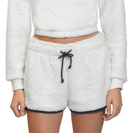 Juniors' madden girl Contrast Tipping Dolphin Shorts Color: Ivory Size: X LARGE