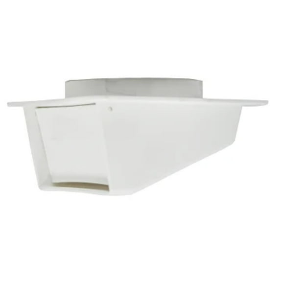 Builder's Best 3" Plastic Eave Exhaust Vent for Clothes Dryers or Bathroom Fans, White