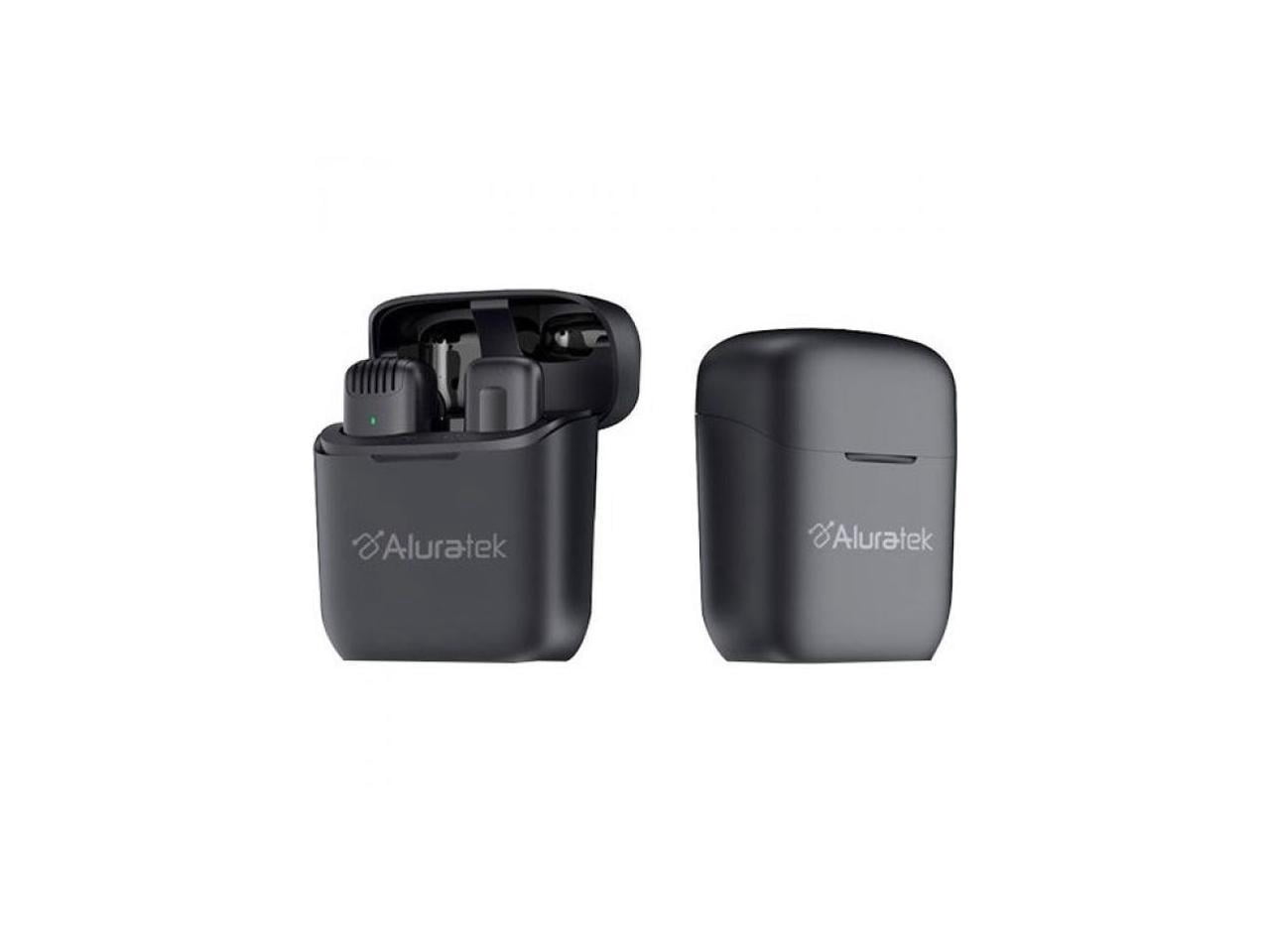 Aluratek AWLML01F Wireless Microphone - Black - Omni-directional - Clip-on, Lapel