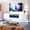 White TV Stand + White Fireplace, variant on Easoger Floating TV Stand with 36" Electric Fireplace, Wall Mounted Fireplace Entertainment Center with Storage for TVs Up to 80", Adjustable Partition, Black/White (White TV Stand + Black Fireplace)