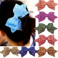 thumbnail image 3 of Qarigey Accesorio para el cabello con pinza para el cabello con lentejuelas brillantes de cuero, accesorios para el cabello para niñas, Accesorio para el cabello Color 4, 3 of 6