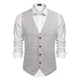 thumbnail image 3 of COOFANDY Men's Casual Business Vests Lightweight Waistcoat Slim Fit Suit Vest, 3 of 10