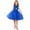 Blue, variant on Little Girl Formal Dress Valentine's Day Long Fly Sleeve Wedding Satin Pageant Princess Birthday Party Ball Gown Red 2 Y-3 Y