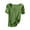Green, variant on Women's 2025 Spring Summer Short Sleeve Tops Ribbed Henley Button Slim Fit Basic Casual T Shirts Blouse Clothing