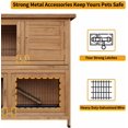 Lovupet 2 Story Wooden Rabbit Hutch Cage with Pull Out Tray,1029 Brown