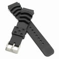thumbnail image 2 of 22mm Black Rubber Watch Band/strap Replacement For Seiko Diver's Watch, 2 of 5