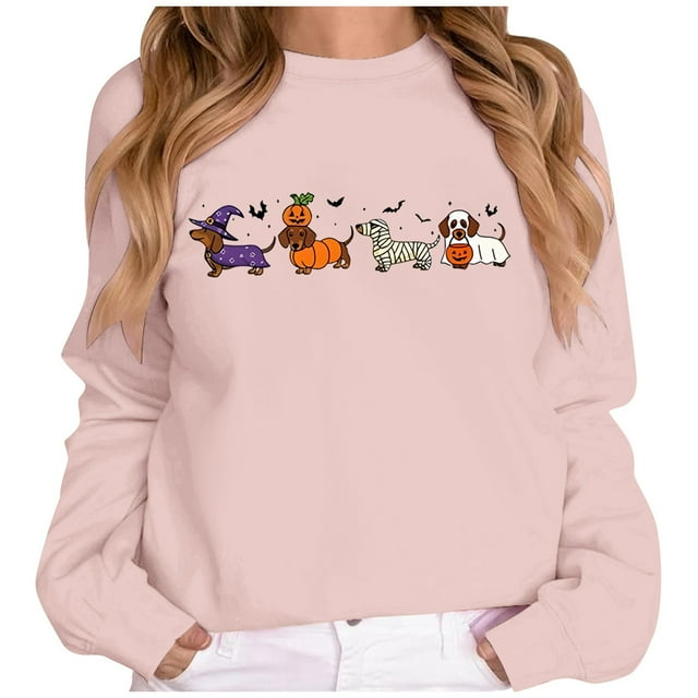Stylish Ladies Off Shoulder Sweater Long Sleeve Round Neck Casual Pullover with Printed Design for Everyday Wear