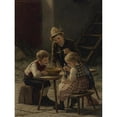 thumbnail image 3 of Gustav Igler 15x18 Black Modern Framed Museum Art Print Titled - Baby Doll's Dinner, 3 of 5
