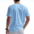 thumbnail image 5 of Men's V-Neck Button T-Shirts Short Sleeve Tees Henley T-Shirt Summer Base Tops, 5 of 9
