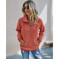 thumbnail image 2 of Sudadera PRETTYGARDEN casual de manga larga para mujer, naranja y rojo, 2 of 6